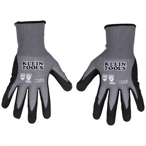 Klein® 60586 Knit Dipped Gloves, Cut Level A2, Touchscreen, 2 Pair, X-Large
