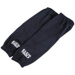 Klein® 60845 Flame-Resistant Cotton Welding Sleeves, 100% FR Cotton, Black, White, One Size