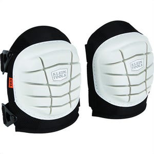 Klein® 60849 Non-Marring Lightweight Gel Knee Pad, Black/White
