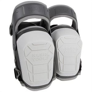 Klein® 60897 Non-Marring Heavy Duty Stabilizer Knee Pad, Adjustable, Polyester, Unisex, Gray/White