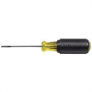 Klein® 612-4 Terminal Block Screwdriver, Non-Magnetic, Steel, Round Shank, 1/8 in Cabinet