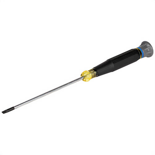Klein® 6254 Slotted Precision Screwdriver, 1/8 in, 4 in Shank