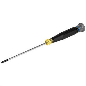 Klein® 6254 Slotted Precision Screwdriver, 1/8 in, 4 in Shank