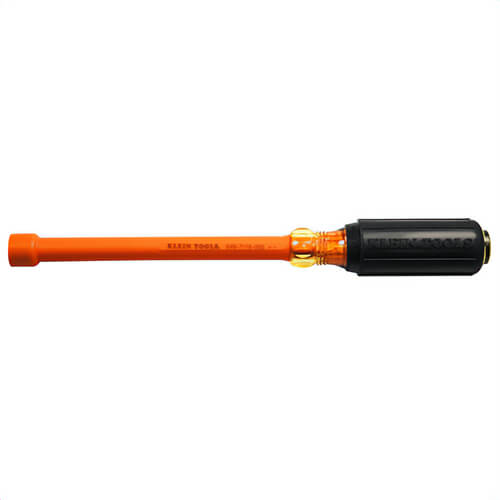 Klein® 646716INS Insulated Nut Driver, Non-Magnetic, Steel, SAE, 7/16 in, 6 in Shaft