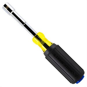 Klein® 65438 Color-Coded Hollow-Shaft Heavy-Duty Nut Driver, Alloy Steel, Blue, 1.25 in Handle, 3.5 in Shaft, 3/8 in