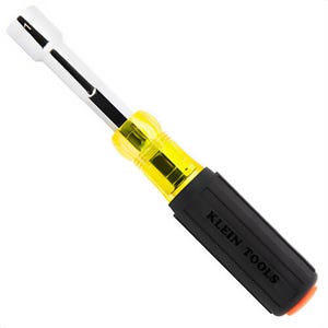 Klein® 654916MAG Color-Coded Magnetic Hollow-Shaft Heavy-Duty Nut Driver, Alloy Steel, Orange, 9/16 in