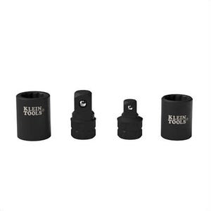 Klein® 65KADP Knect™ Impact Socket Wrench Adapter Set, Standard, Chrome-Moly, 3/8 in and 1/2 in Drive, 4 pc