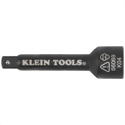 Klein® 66069 Flip Quad Socket Adapter, Carbon Steel, 1/2 in to 3/8 in