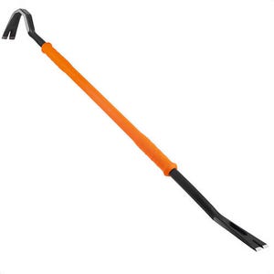Klein® 66097 Wrecking Bar, Pry/Claw, Matte Finish, Carbon Steel, Black, 1.1 in Body dia, 1.9 in Tip, 42 in