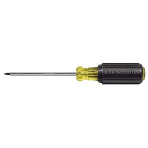 Klein® Cushion-Grip® 662 Screwdriver, #2 Square Recessed Point, Steel Shank, 8-1/4 in OAL, Acetate Handle, Polished Chrome, ANSI/ASME Specified