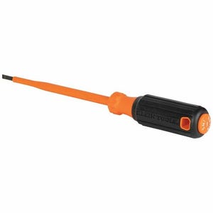 Klein® 6816INS Insulated Screwdriver, 3/16 in Cabinet Tip, 6 in Round Shank