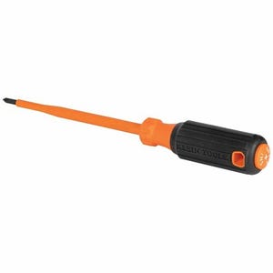 Klein® 6856INS Insulated Screwdriver, #1 Phillips Tip, 6 in Round Shank
