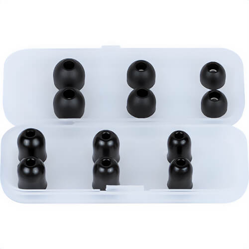 Klein® 69475 Replacement Earbud Tips for AESEB1S, Memory-Foam, Silicone, Black, Orange