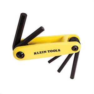 Klein® 70570 Grip-It® Key Set, Imperial, 5 pc, 3/16 to 3/8 in Hex, Holder Handle, 4-7/16 in L Handle, 1-37/64 to 1-31/32 in L Key