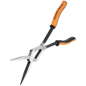 Klein® 71400 Long Reach Needle Nose Pliers, Straight Nose, Steel, 13 in