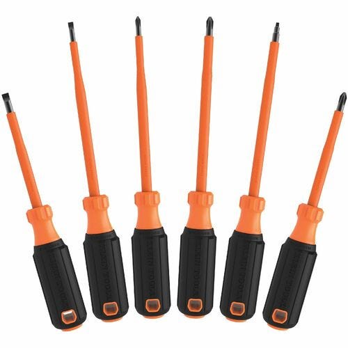 Klein® 85076INS Screwdriver Set, 1000V Insulated, 6 pc