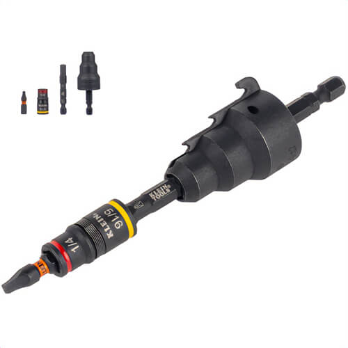 Klein® 85091HD Impact-Rated Flip Socket Conduit Reamer, Steel, 1.29 in Blade Length, Square #2 Tip