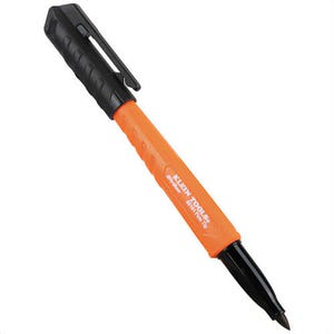 Klein® 86101 Skribes™ Fine Tip Permanent Marker, Polypropylene, Black, 1 pk