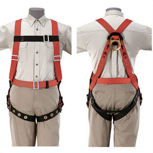 Klein® 87023 Fall Arrest Harness, Lightweight, 2XL, Grommeted Leg Strap Buckle, Type 13 Nylon Strap, Full Body/Vest