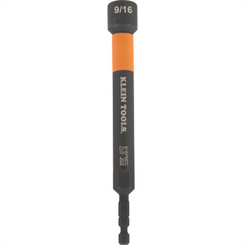 Klein® 916PNDC Magnetic Color-Coded Power Nut Setter, 9/16 in, Orange, Steel Alloy