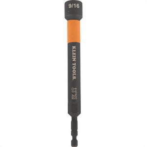 Klein® 916PNDC Magnetic Color-Coded Power Nut Setter, 9/16 in, Orange, Steel Alloy