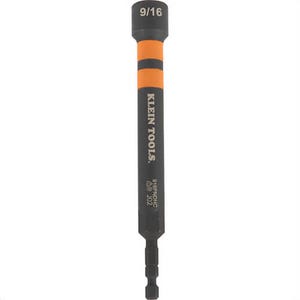 Klein® 916PNDHC Hollow Magnetic Color-Coded Power Nut Driver, 9/16 in, Orange, Steel Alloy