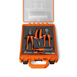 Klein® 94160MBINS MODbox™ Insulated Tool Kit, IP65, Plastic, Forged Steel, 5 pc