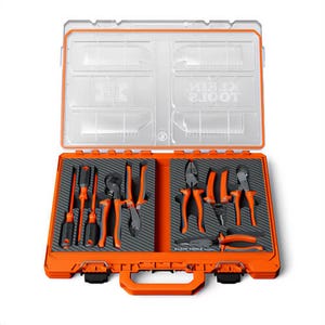 Klein® 94161MBINS MODbox™ Insulated Tool Kit, IP65, Plastic, Forged Steel, 9 pc