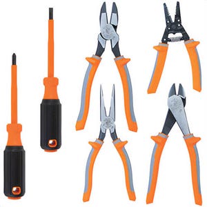 Klein® 9418R Insulated Tool Set, 1,000V, Induction Hardened Steel, 6 pc