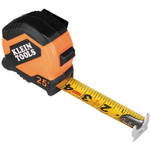 Klein® 9525 Tape Measure, Double-Hook, 25 ft Compact