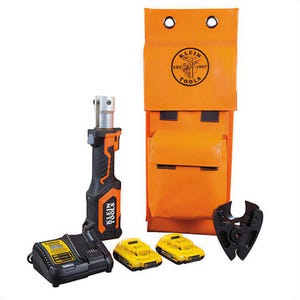 Klein® BAT207T3 BAT 7-Ton Cutters / Crimpers, 750 mcm, 1,000 mcm Cutting, 20 V, 2 Ah Battery Lithium-ion Battery