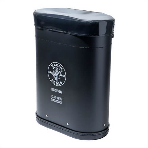 Klein® BC530S Deep Oval Bucket, S-Hook, 4 Pockets, 1680D Nylon, 40 lb Load Rating, 2 in - 3 in Bucket Lip, 3,130 in³, 20 in