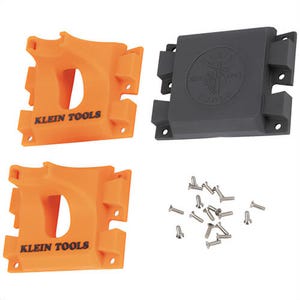 Klein® BCRP03 Cartridges with Blank Insert Cartridge, S-Hook, Rail System, Impact Modified Nylon, Orange/Gray, 2 pk