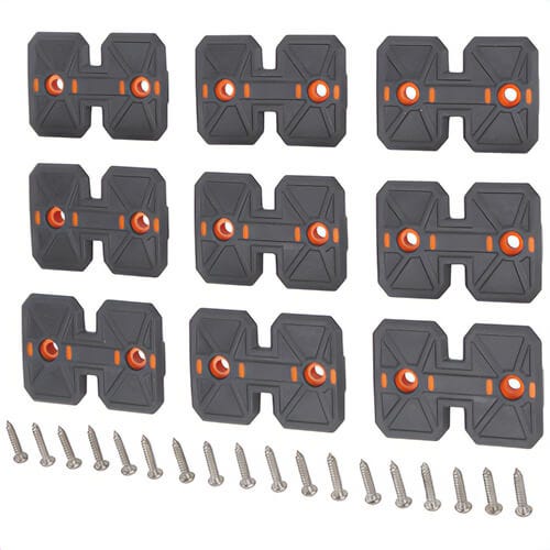 Klein® BCRP05 Hard Tool Module Flaps, for use with Bucket Work Center Modules, Rail System, Impact Modified Nylon, TPU, 9 pk