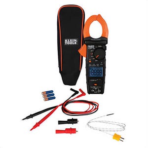 Klein® CL440 HVAC Clamp Meter, 750V AC/600V DC 600 A, 60 MOhm, 60 kHz, 2 in Jaw, LCD Display