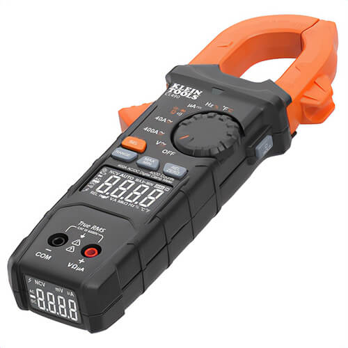 Klein® CL490 Dual-Display Auto-Ranging Digital Clamp Meter, ABS/Electronics, 400A AC/DC, 1.6 in Jaw