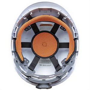 Klein® CLMBRSPN Safety Helmet Suspension, 6 Suspension Points, For Use with Karbn™ Safety Helmet, Nylon, 4-Point Ratchet Pivoting Adjustment