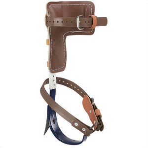 Klein® CN1986ARL Pole Climber Set, 17 to 21 in L, For use with Pole and Tree Climbing, Leather