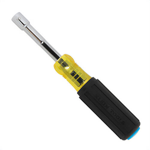 Klein® 65410MAGM Color-Coded Nut Driver, Heavy-Duty Hollow-Shaft, Magnetic, Steel, Metric, 1.25 in Handle, 5.1 in Shaft, 10 mm
