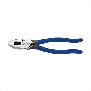 Klein® D213-9NETP Lineman's Plier, 1-19/32 in L x 1-1/4 in W x 5/8 in Thick Tool Steel Jaw, Crosshatch Knurled Jaw Surface
