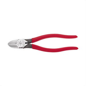 Klein® D220-7 Heavy-Duty Diagonal Cutting Pliers, Tapered Nose, Steel, 7 in