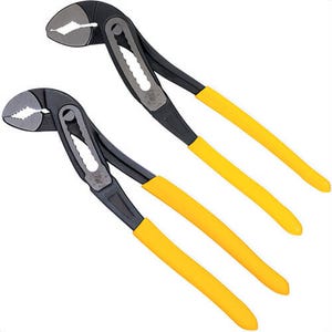 Klein® D5052KIT Classic Klaw™ Pump Pliers Set, Induction Hardened Steel, Yellow, 2 pc