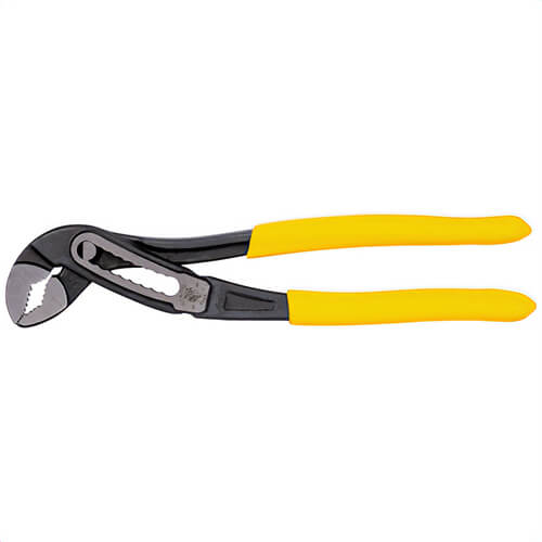 Klein® D5057 Classic Klaw™ Pump Pliers, Induction Hardened Steel, Yellow, 7 in