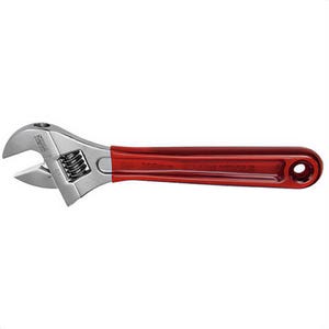Klein® D507-8 Extra Capacity Non-Insulated Adjustable Wrench, 1-1/8 in, Polished Chrome, 8-1/4 in OAL, Forged Alloy Steel Body, Forged Alloy Steel