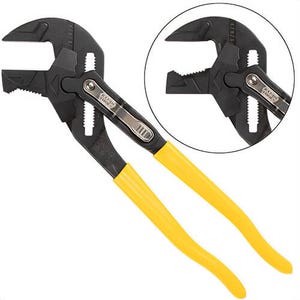 Klein® D53012 Plier Wrench, Forged Steel, Yellow, 1 in x 0.375 in Jaw, 5.65 in Handle, 12 in
