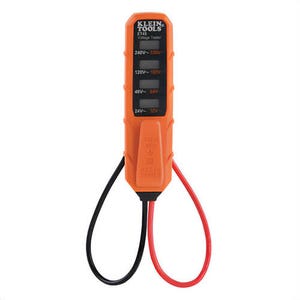 Klein® ET45 Electronic AC/DC Voltage Tester, 70 to 100% Accuracy, 240V AC, 330V DC Max Measurable, 350 V Max Working