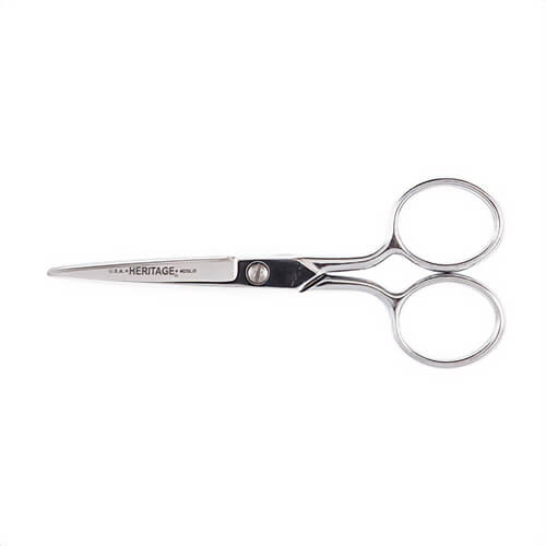 Klein® G405LR Heritage Cutlery™ Embroidery Scissor with Large Rings, 2-1/8 in L of Cut, 5-1/8 in OAL, Standard Tip, Standard Edge