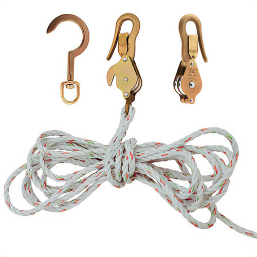 Klein® H1802-30SSR Block and Tackle, Spliced to Block 268, with Hook 259