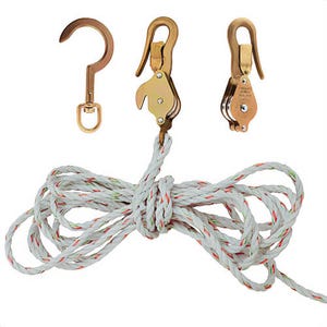 Klein® H1802-30SSR Block and Tackle, Spliced to Block 268, with Hook 259