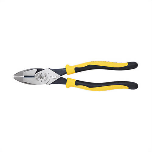 Klein® J213-9NECR Journeyman™ High Leverage Side Cutting/Connector Crimping Pliers, 9 in